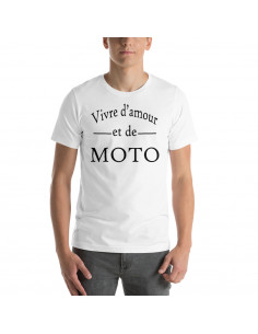 Tee-shirt vivre damour et de moto t-shirt